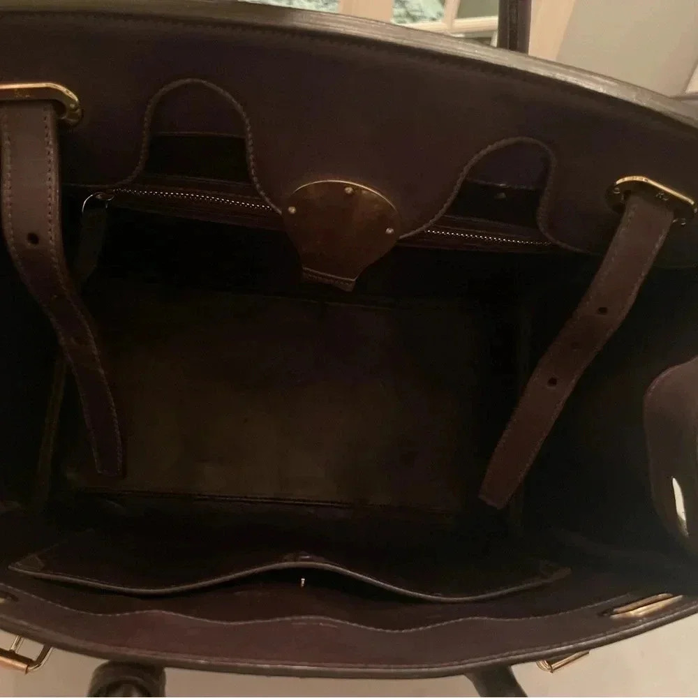 Ralph Lauren Collection Ricky 33 Bag Wool Leather Runway 2005 Satchel Purse - Picture 11 of 11
